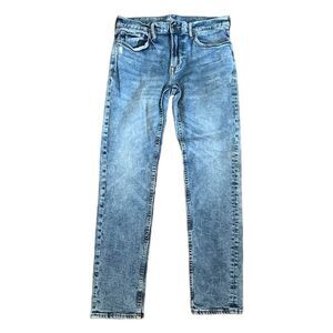 Old Navy Slim Fit Jeans Blue Medium Wash Denim 5-Pocket Distressed 32x32